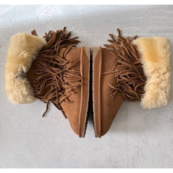 RJ’s Fuzzies Fringe Boots Shearling - Picture 5 of 12